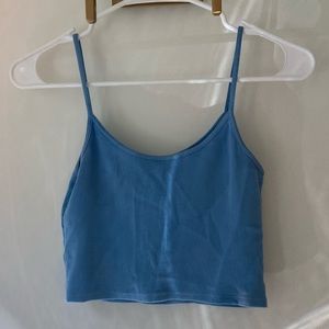 Brandy Melville Light Blue Cropped Tank Top